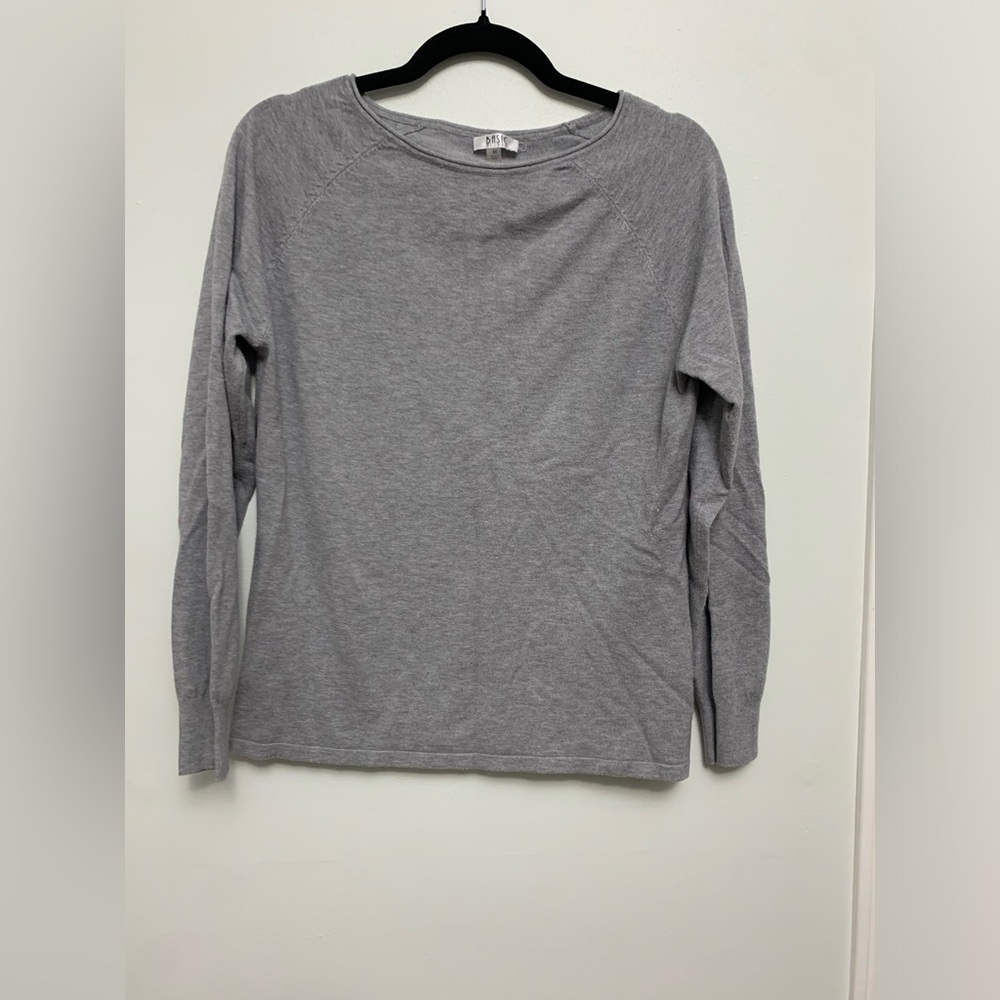 Women’s grey cotton and viscose sweater